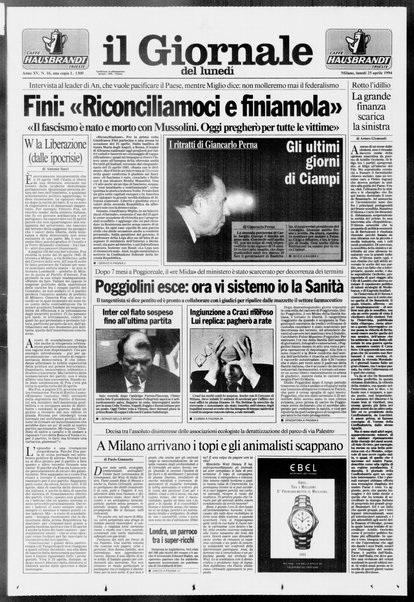 Il giornale del lunedi